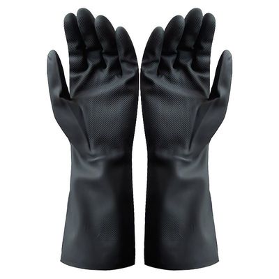 22 ميل القفازات الكيميائية النيوبرين قطيع اصطف 13 بوصة قفازات اليد المطاط النيوبرين