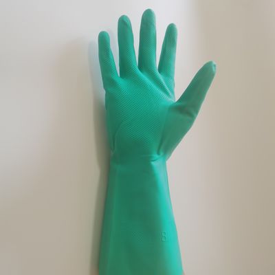 XXL 18mil Green Nitrile Glove قفازات مقاومة للمواد الكيميائية المضادة للاحتكاك