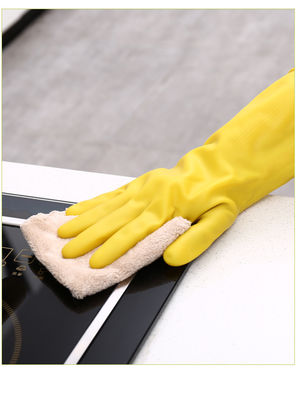 قفازات منزلية من اللاتكس، مقاومة للمواد الكيميائية والثقب، بأساور ملفوفة، قوية ومرنة للحماية المنزلية