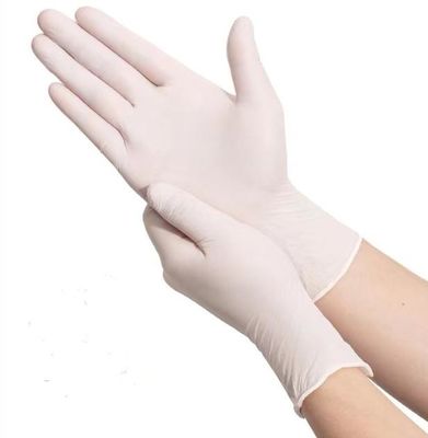 White Large Disposable Nitrile Glove EN455 Standard Powder Free Non Latex Examination Gloves Ideal for Medical Laboratory and Industrial