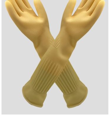 قفازات لاتكس صغيرة الحجم جدًا ذات أساور طويلة جدًا للاستعمال مرة واحدة ومقاومة للماء